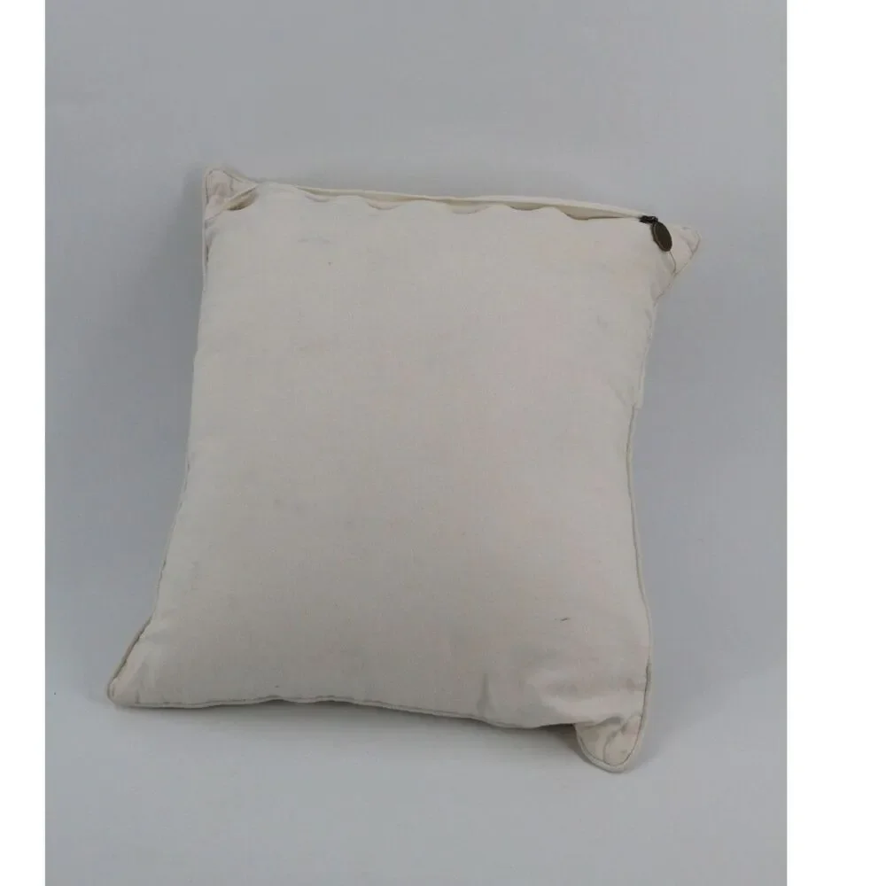 Pier 1 Embroidered Throw Pillow Flawed